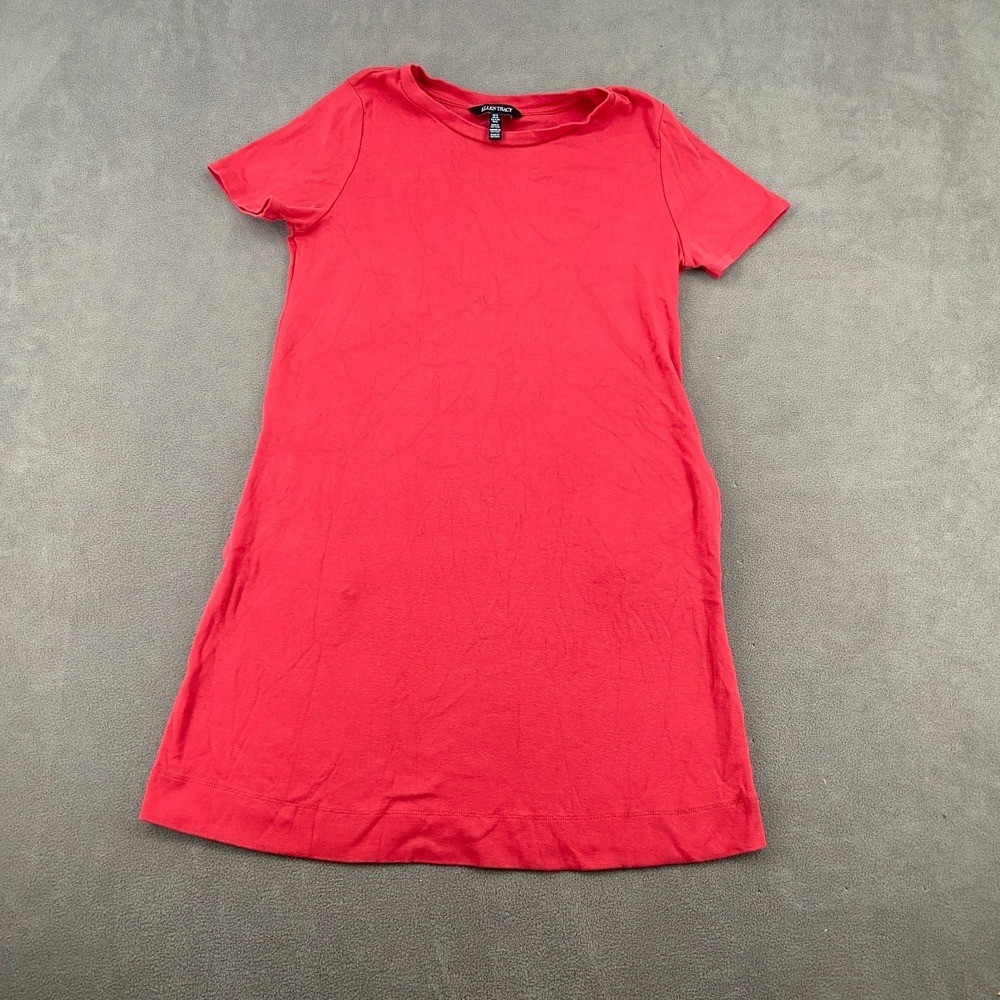 Ellen Tracyโ T-Shirt Dress Womens Medium Coral Red Soft Pima Cotton Short Sleeve